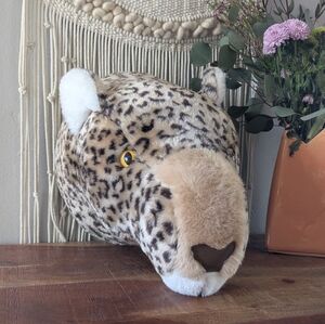 Vintage Dianne Shapiro Leopard Plush Wall Mount - Like New Condition